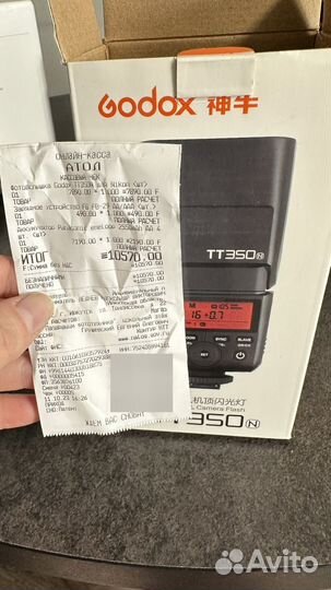 Вспышка godox tt350n