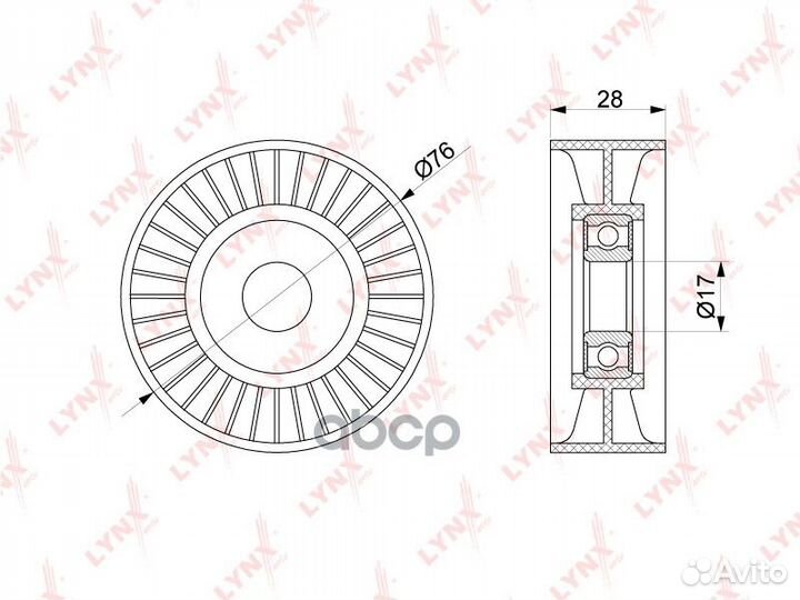 Ролик натяжного механизма приводного ремня PB-5