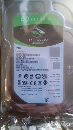 Жесткий диск Seagate 2TB новый