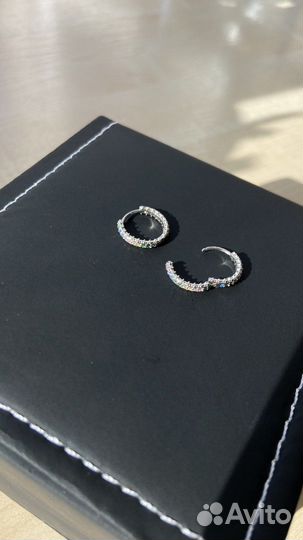 Серьги конго серебро 925