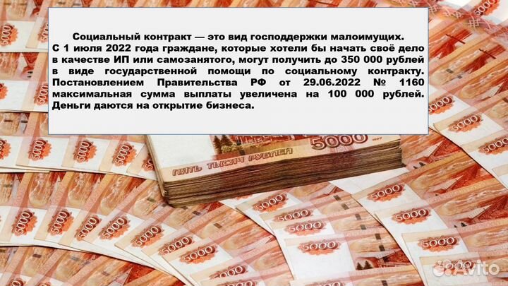 Бизнес-проекты (планы) Центр занятости Соцконтракт