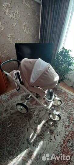 Коляска 2 в 1 эко кожа indigo porte