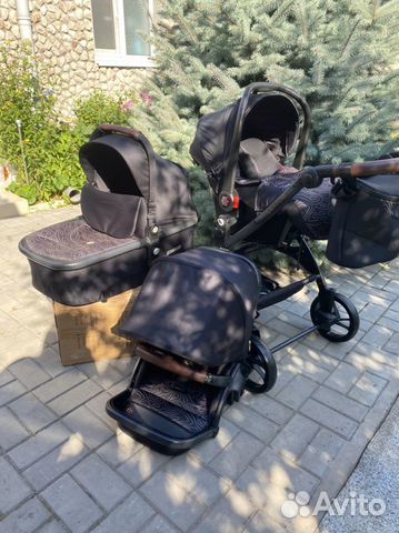 Коляска 3 в1 Люксмам к - 92 (черная )