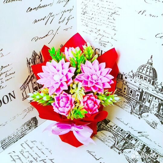 Букет из мыла ручной работы