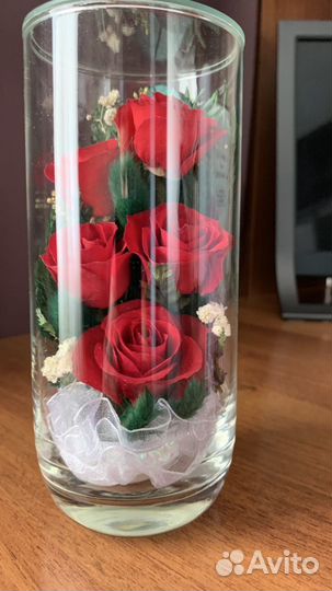 Живые цветы в колбе