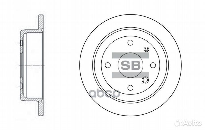 Диск тормозной задний GM-korea magnus L6 R sd30