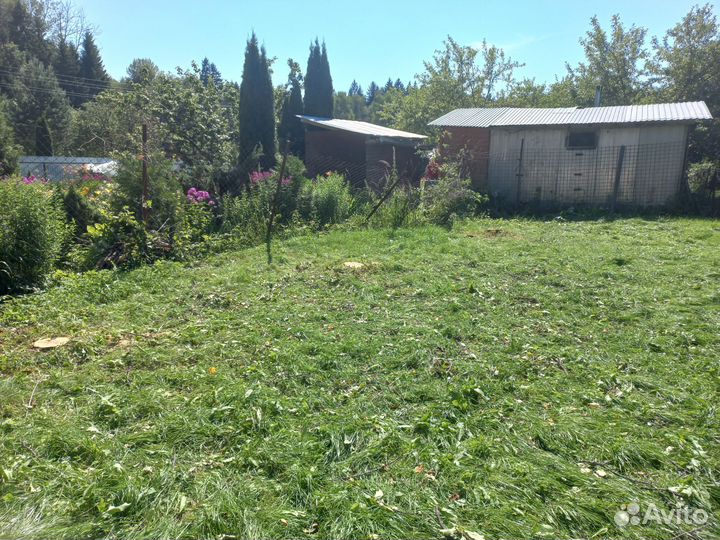 Покос травы триммером