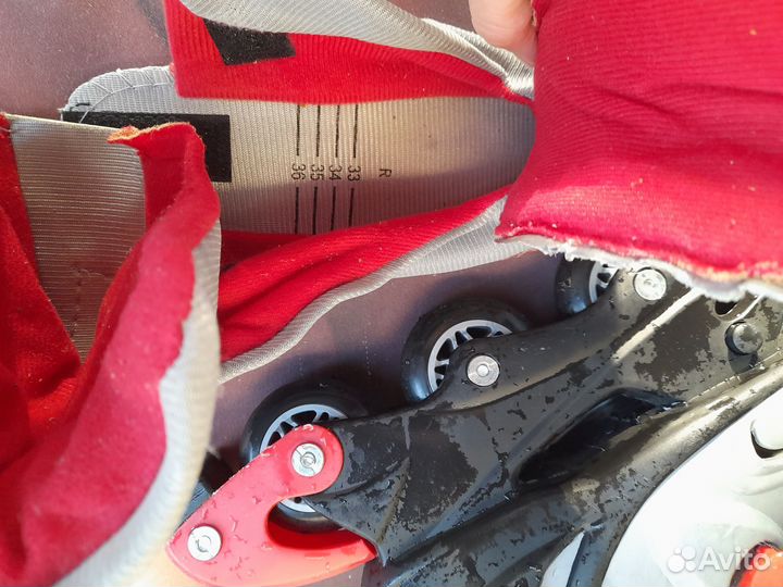 Коньки роликовые 33-36 р-р б/у