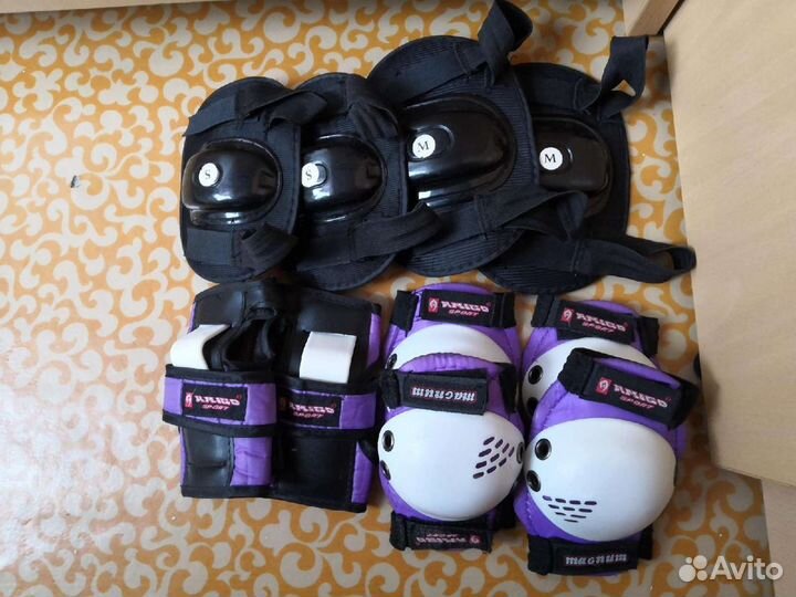 Детские регулируемые ролики + 2 доп. защиты