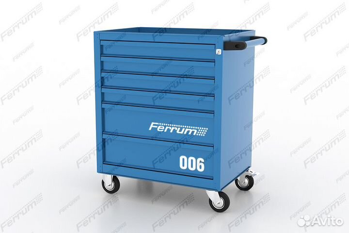 Тележка инструментальная с 6 ящиками, Ferrum
