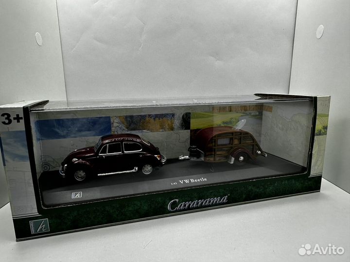 Модель 1/43 vw beetle прицеп