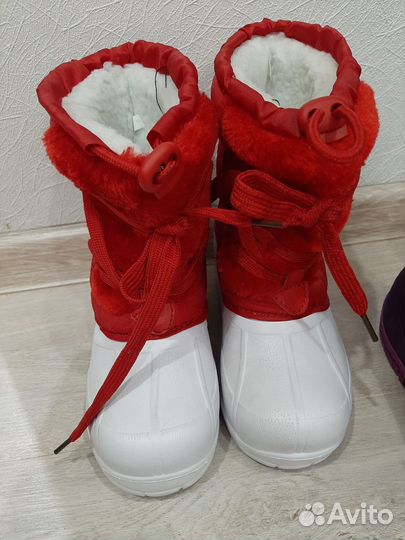 Ботинки зимние для девочки 32 размер новые
