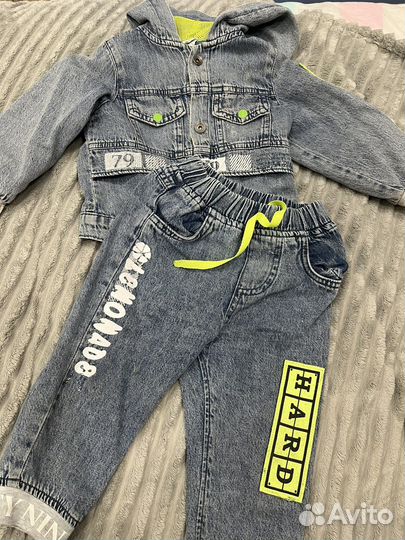 Джинсовый костюм детский