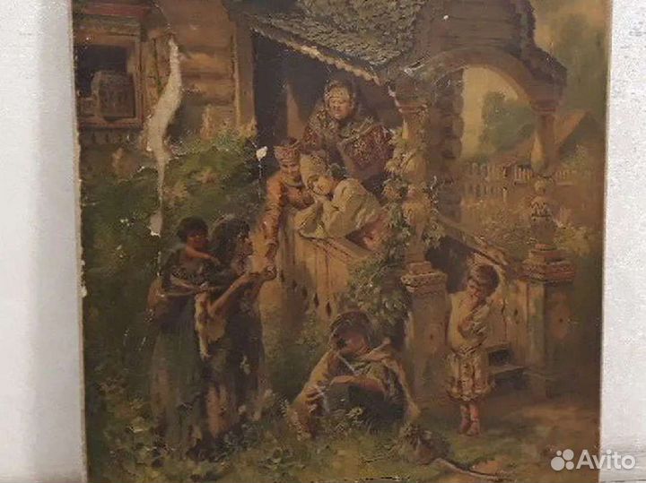 Холст старинный