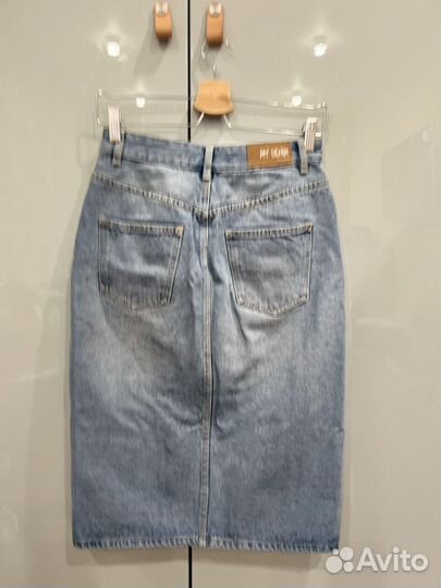 Джинсовая юбка миди