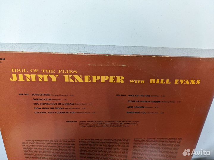 Jimmy Kneeper Bill Evans винил джаз USA