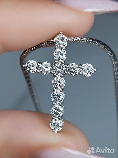 Колье подвес + цепь 585* бр-ты - 1,1 ct