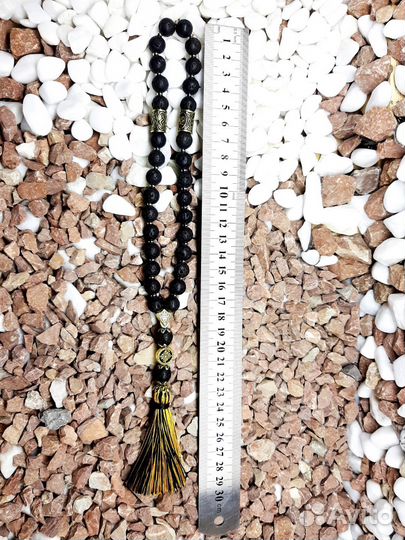 Чётки из натурального вулканического камня 6