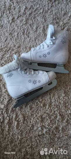 Коньки с 2 лезвиями 32 размер