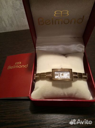 Часы Belmond на браслете женские позолоченные