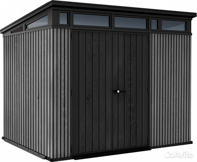 Хозяйственный блок Pent 9*7 Shed VER (серый)(разме