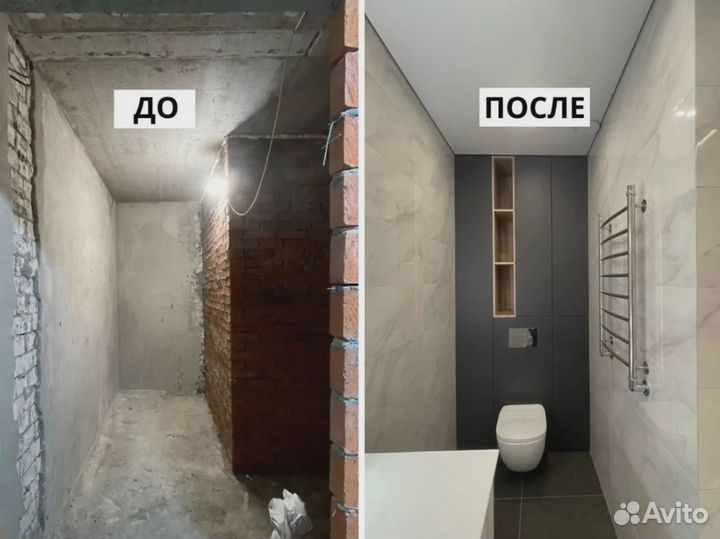 Ремонт санузлов панелями пвх под ключ