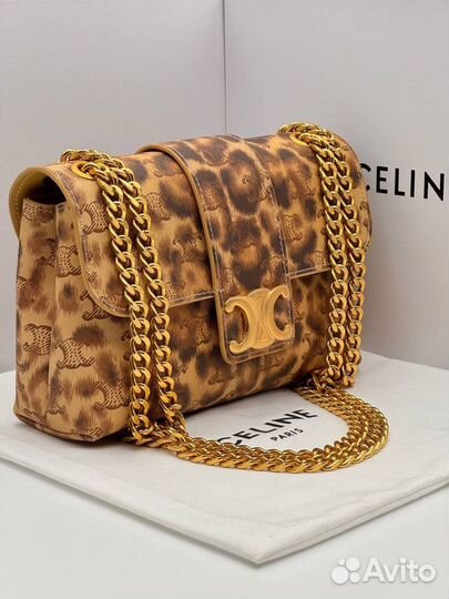 Леопардовая сумка celine