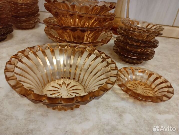 Посуда цветное стекло времен СССР