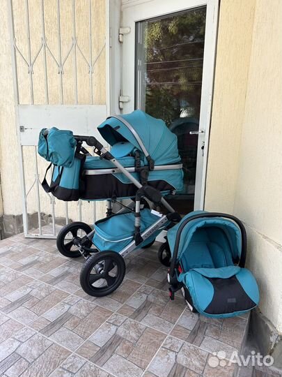 Коляска luxmom 558 3 в1 (изумруд )