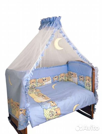 Бортики для кроватки и балдахин