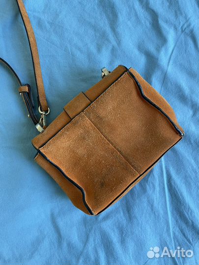 Сумка zara натуральная замша