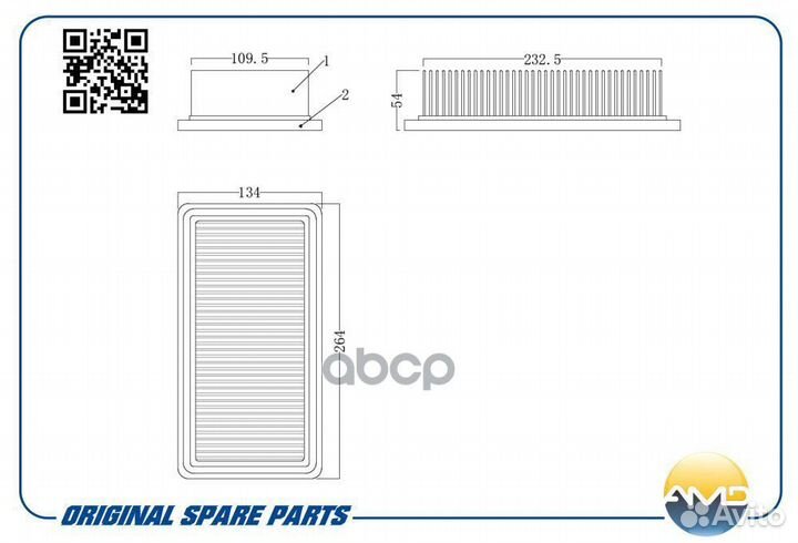 Фильтр воздушный amdfa18 AMD