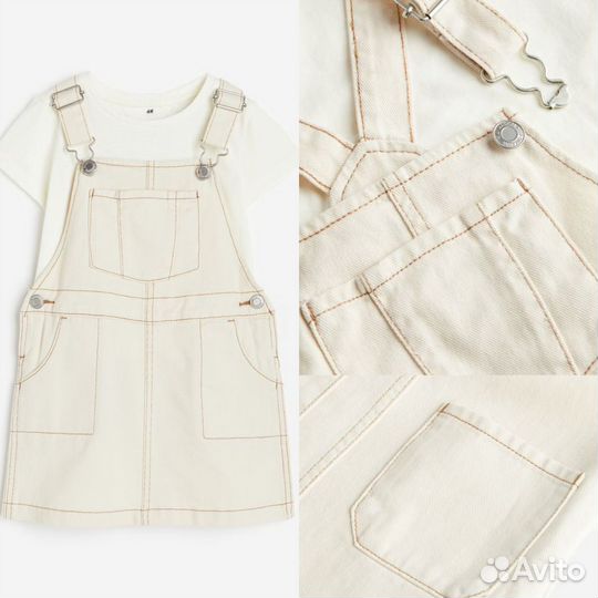 Комлект футбока /сарафан H&M 116