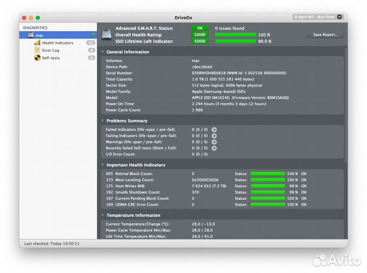 Apple SSD 1Tb для MacBook, iMac, Mac Mini, Mac Pro