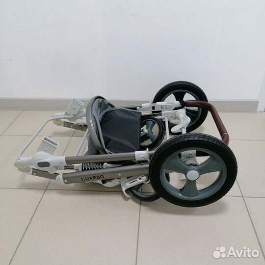 Коляска с рождения 2в1 серая