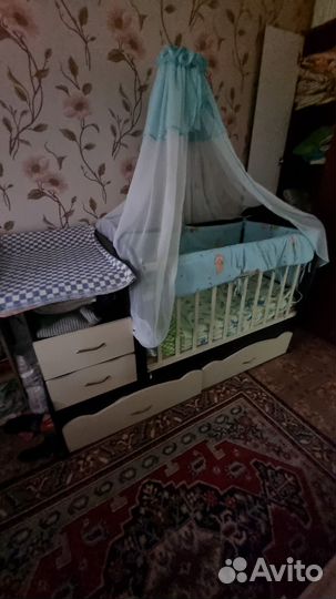 Люлька-переноска,кровать-трансформер с маятником
