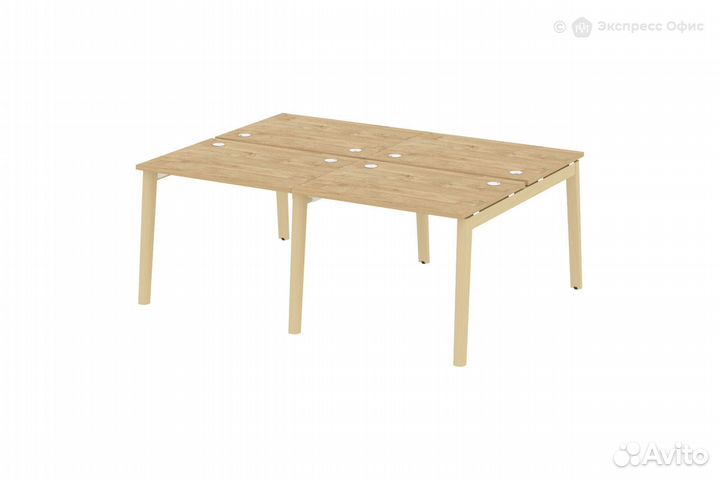 Стол-бенч двойной на деревянных опорах Onix wood O