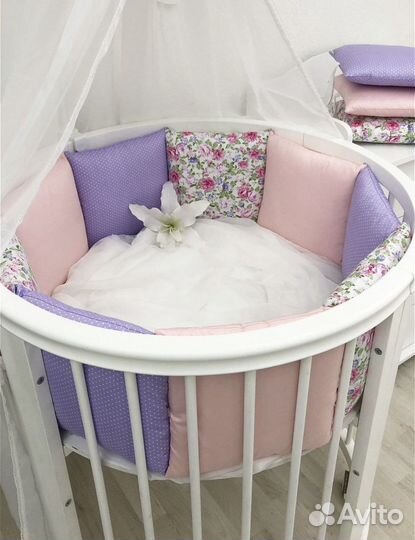 Бортики в детскую кроватку и пастельное белье
