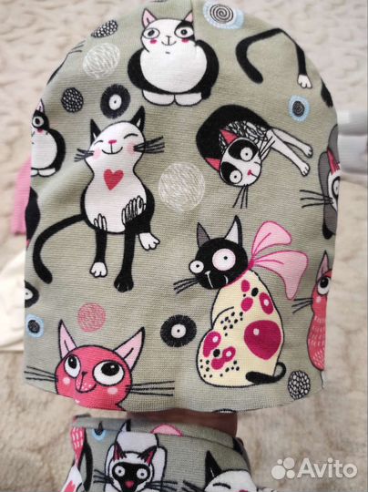 Шапка для девочки, трикотажные