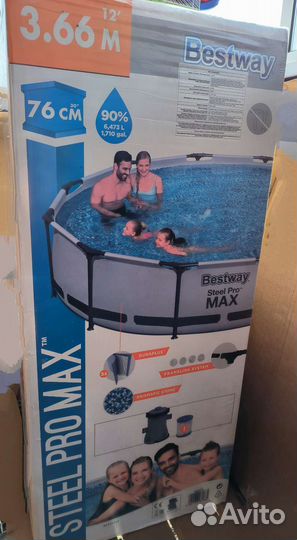 Новый каркасный бассейн 366 на 76