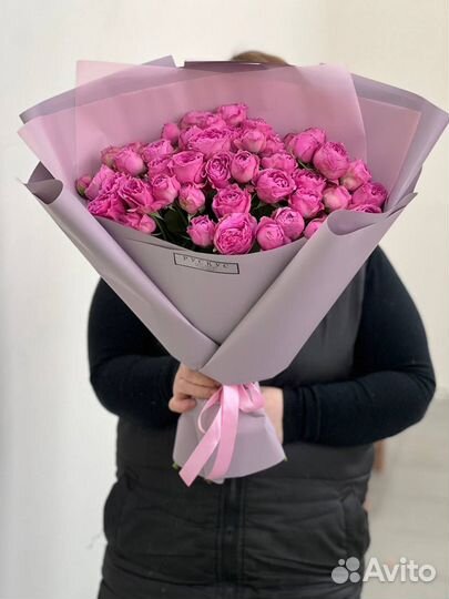 Пионовидные розы. Букет цветов роз пионовидных