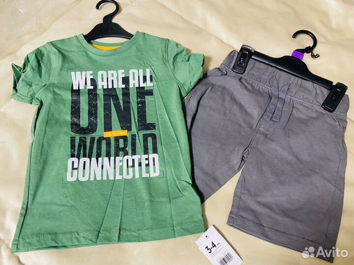 Mothercare Футболка и шорты 92,98,104