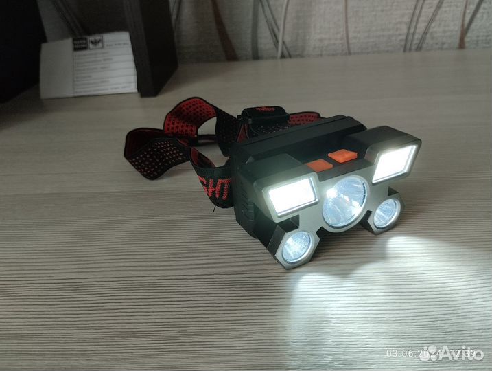 Фонарик налобный светодиодный