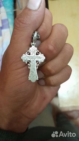 Серебряный крестик мужской