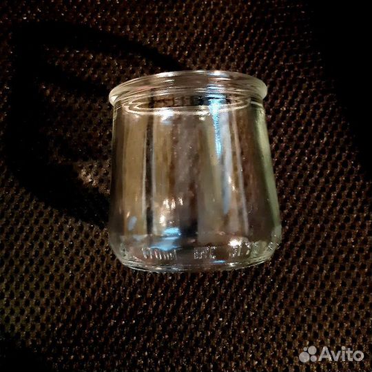 Баночки стеклянные от йогурта для творчества