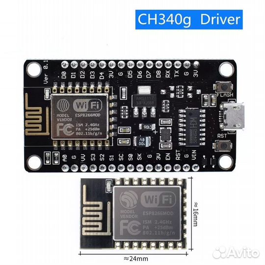 Новый Модуль Wi-Fi ESP8266 Nodemcu V3 CH340G