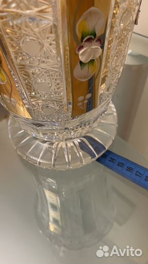 Хрустальная ваза богемия