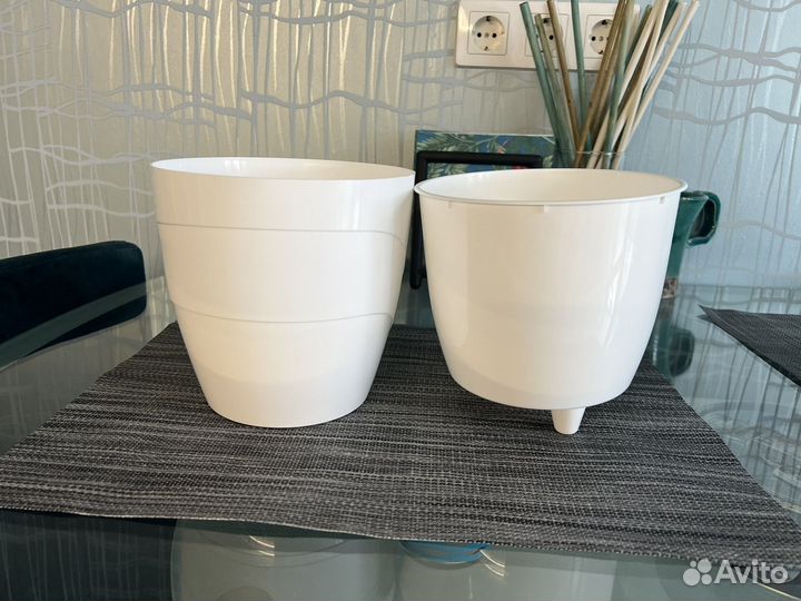 Кашпо Elho и др. белые пластиковые