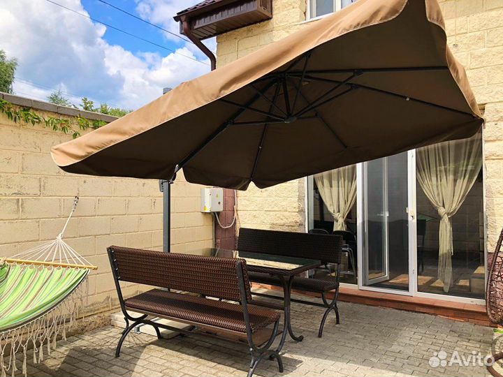 Зонт уличный боковой для кафе 4х4м от солнца