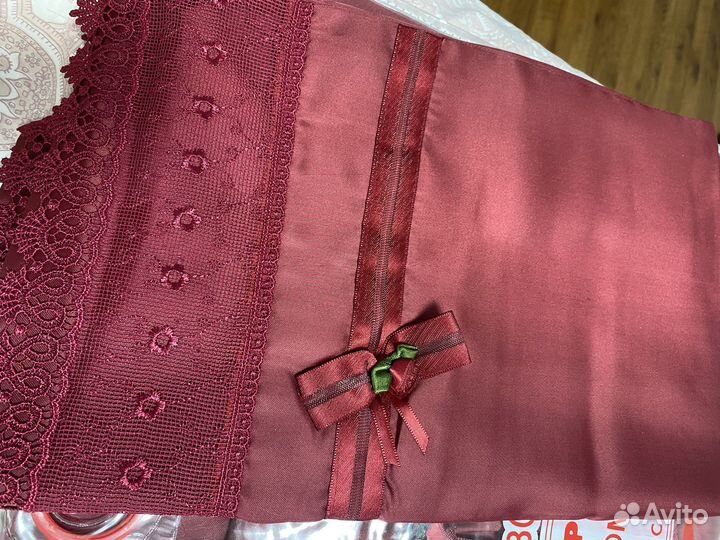 Шелковое пастельное белье евро